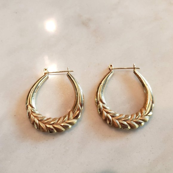 None Jewelry - 14k Gold Hoop Earrings - 2.2 grams
